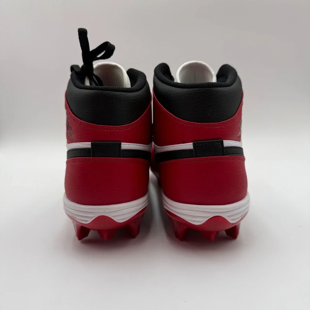 Nike Jordan 1 TD Cleat 2023 Mid Chicago Red White Black FJ6805-106 Men's Size 11
